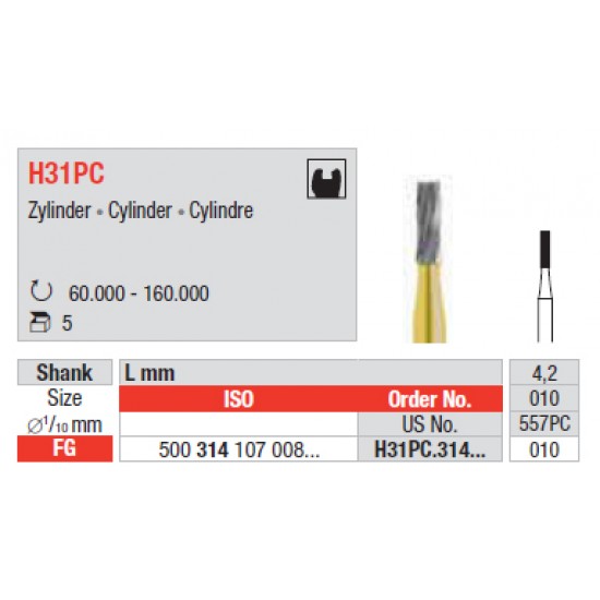 ΦΡΕΖΑ ΚΟΠΗΣ ΜΕΤΑΛΛΟΥ ΕΠΙΧΡΥΣΗ EDENTA (H31PC)