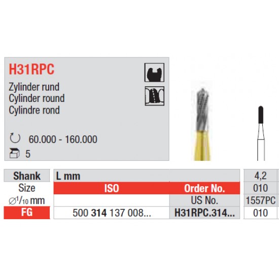 ΦΡΕΖΑ ΚΟΠΗΣ ΜΕΤΑΛΛΟΥ ΕΠΙΧΡΥΣΗ EDENTA (H31RPC)