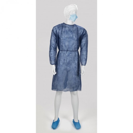 ΙΑΤΡΙΚΗ ΡΟΜΠΑ NON WOVEN ΣΚΟΥΡΟ ΜΠΛΕ (10τεμ)